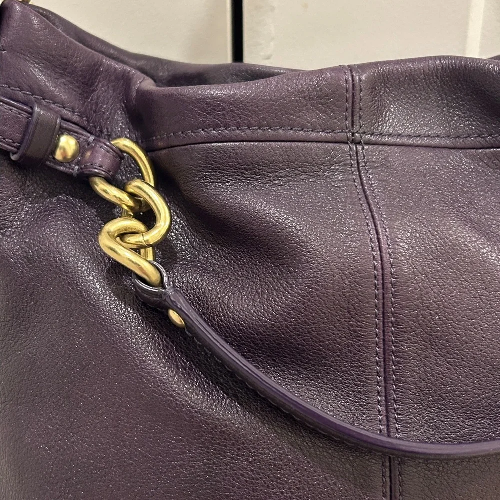 Coach Brooke Hobo Shoulder Bag in Eggplant
